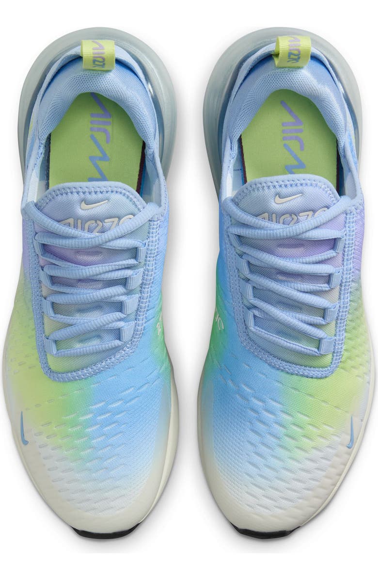 Nike Air Max 270 Sneaker, Alternate, color, Aluminum/ Silver/ Hydrangeas