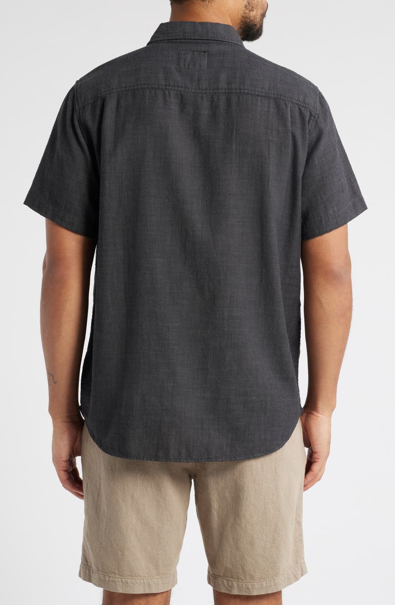 Rails Fairfax Short Sleeve Button-Up Shirt, Alternate, color, Black Chambray