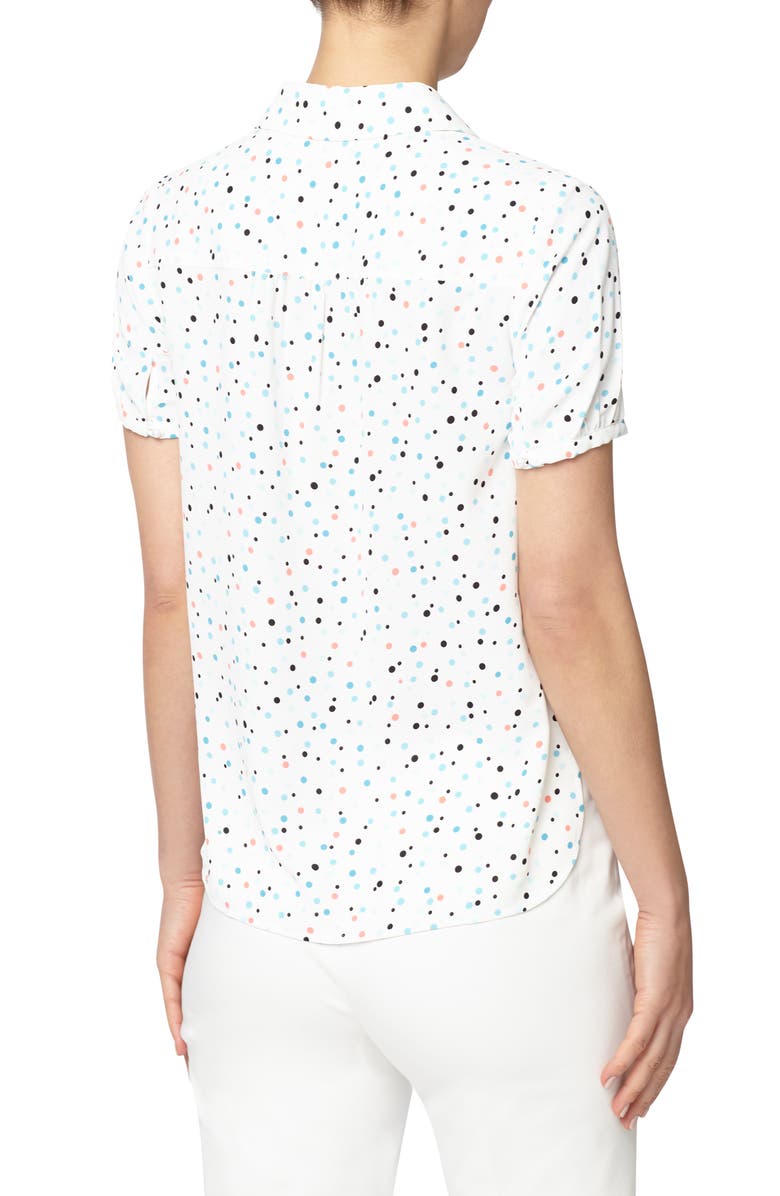 Anne Klein Dot Print Peter Pan Collar Blouse, Alternate, color, 