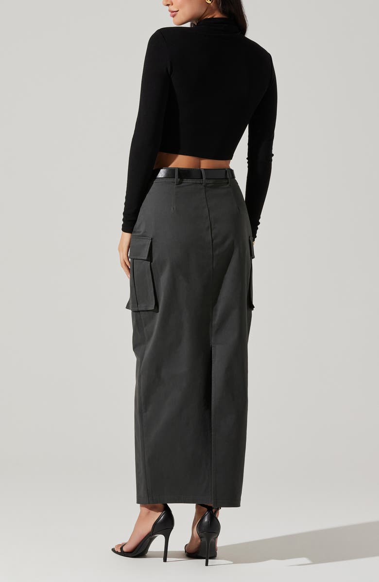 ASTR the Label High Waist Cargo Maxi Skirt, Alternate, color,