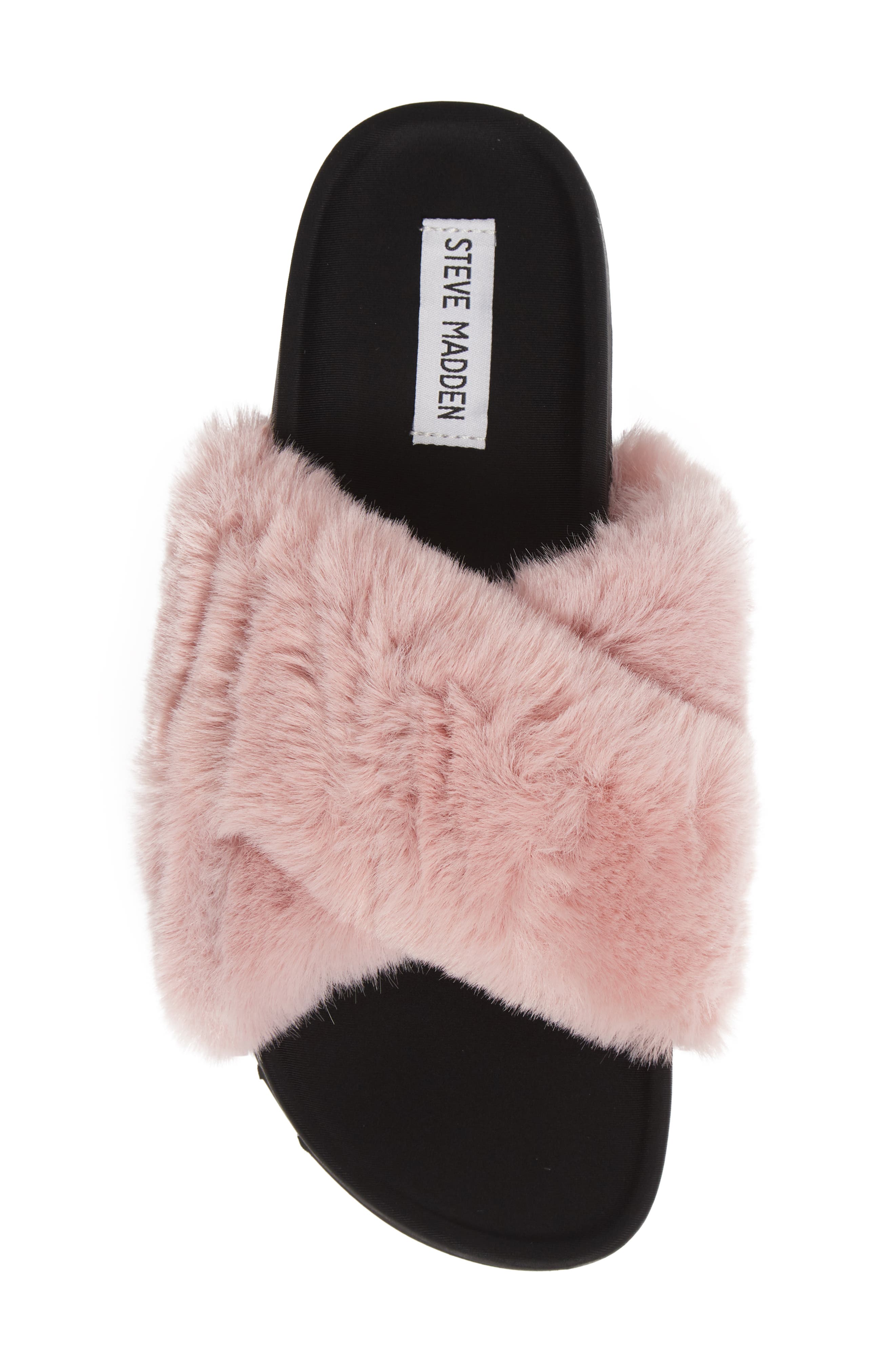 Amari Faux Fur Slipper, Alternate, color, PINK
