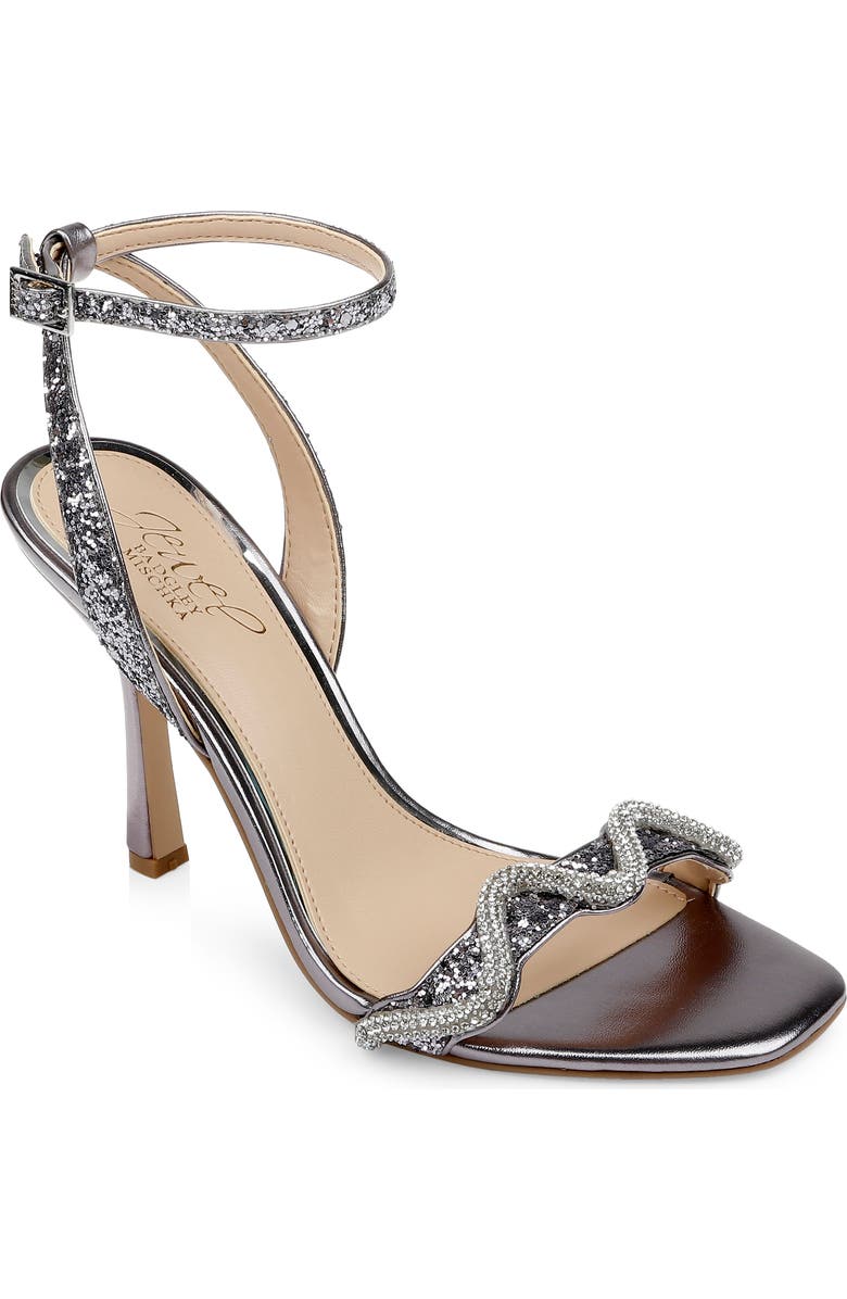 Jewel Badgley Mischka Gemma Ankle Strap Sandal, Main, color, Smoke