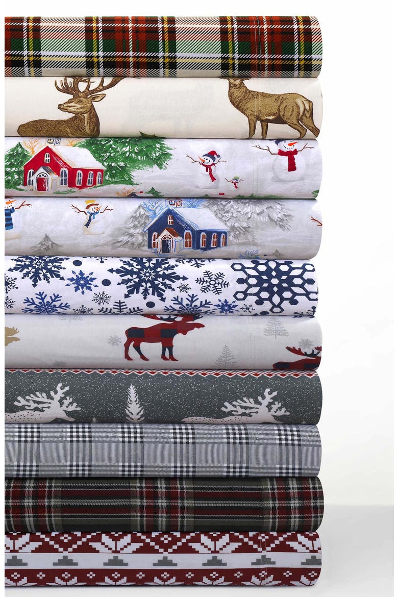 Charleston Cotton Flannel Sheet Set, Alternate, color, CREAM PLAID