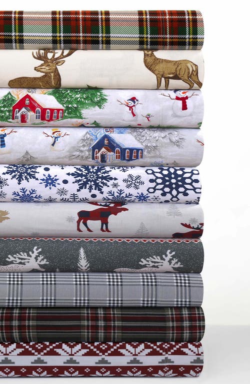 Azores Home Charleston Cotton Flannel Sheet Set In White