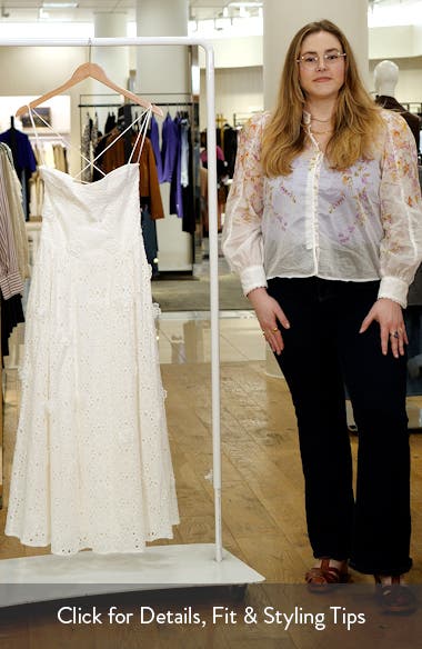 Bardot Estie Broderie Anglaise Cotton Maxi Dress (Women) | Nordstromrack