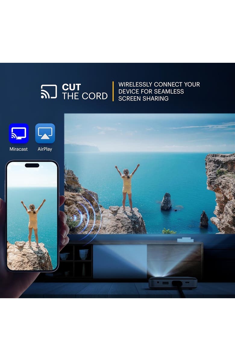 Kodak Luma 150 Pico Projector, Rechargeable Ultra Mini Projector with Travel Case, Alternate, color, Black