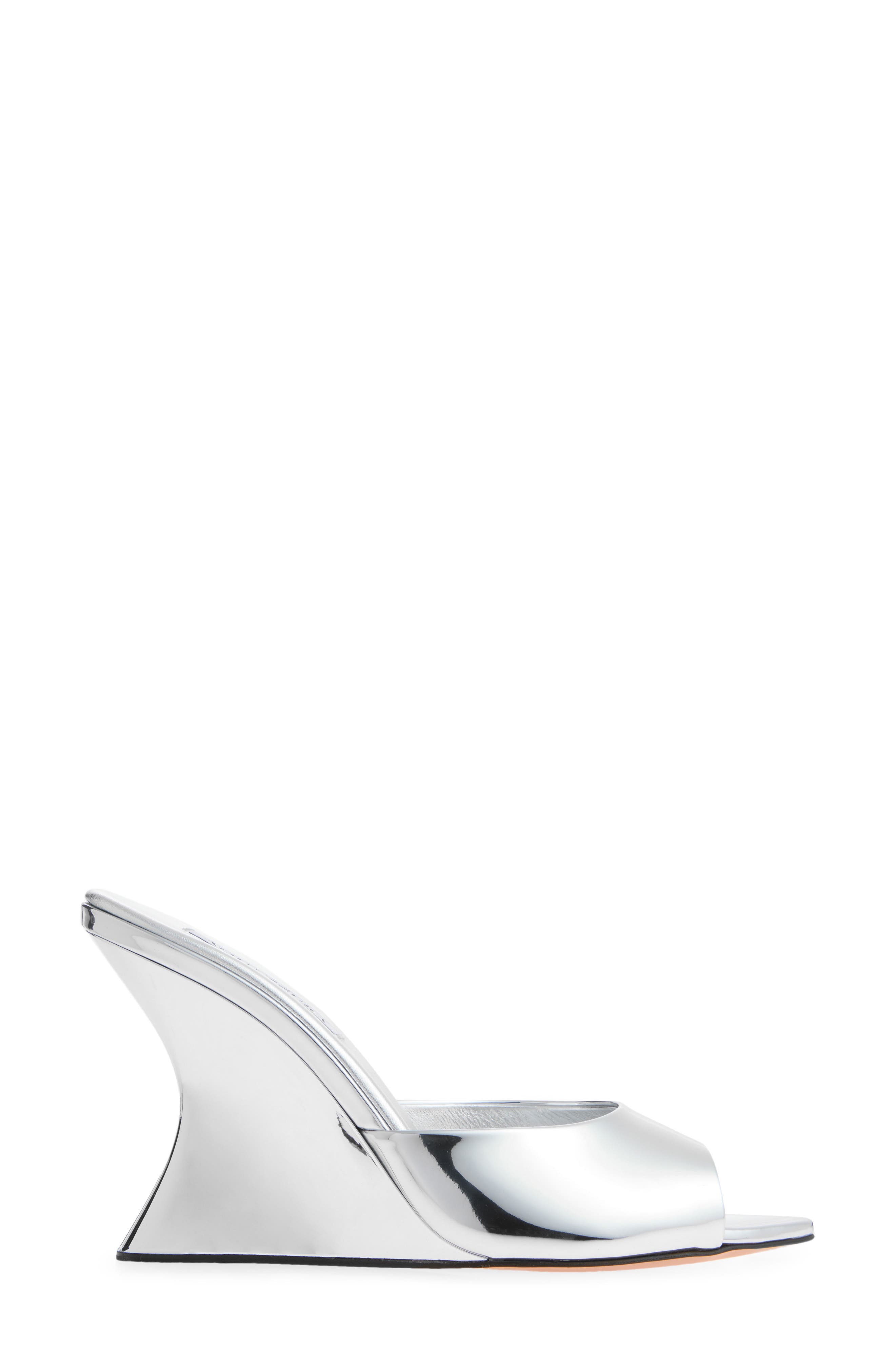 Bisous Wedge Slide Sandal, Alternate, color, SILVER