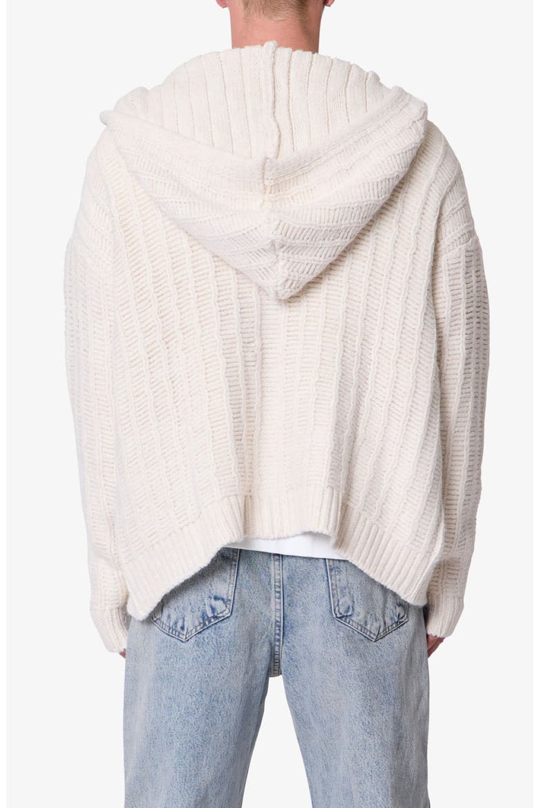 Open Stitch Zip Hooded Cardigan, Alternate, color, OFF WHITE