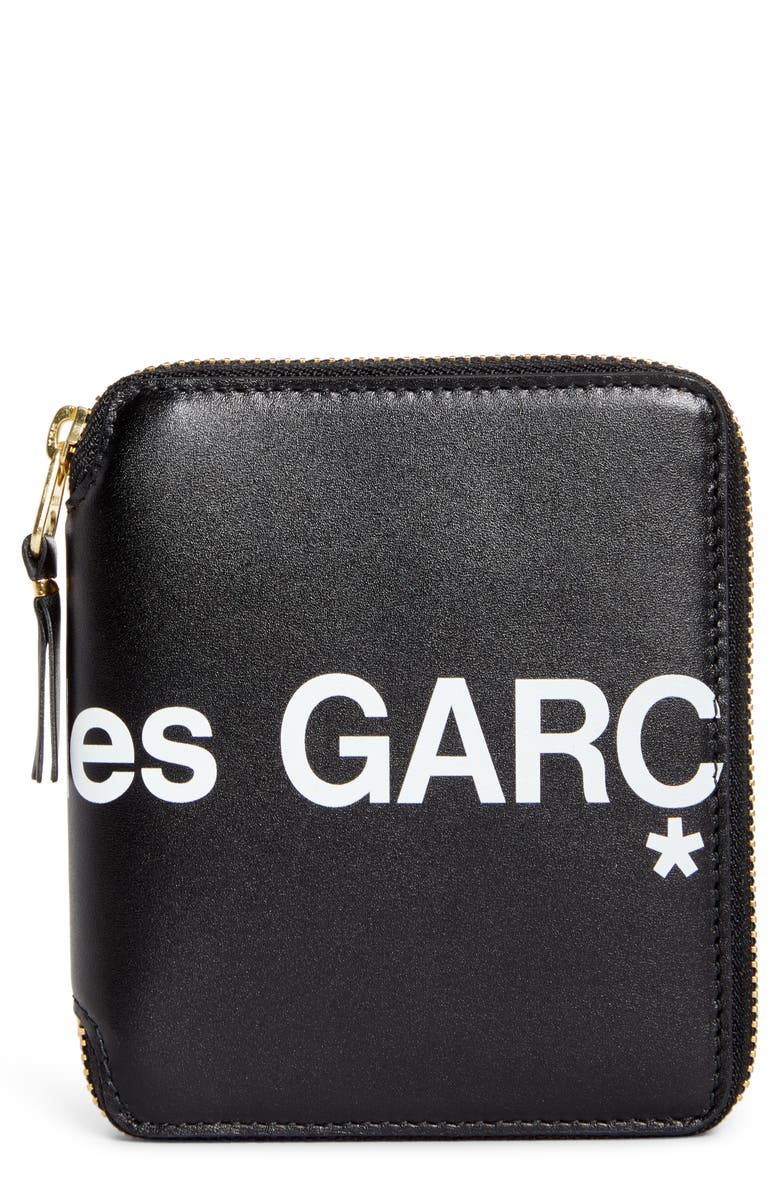 Comme des Garçons Wallets Huge Logo Zip Around Wallet, Main, color,