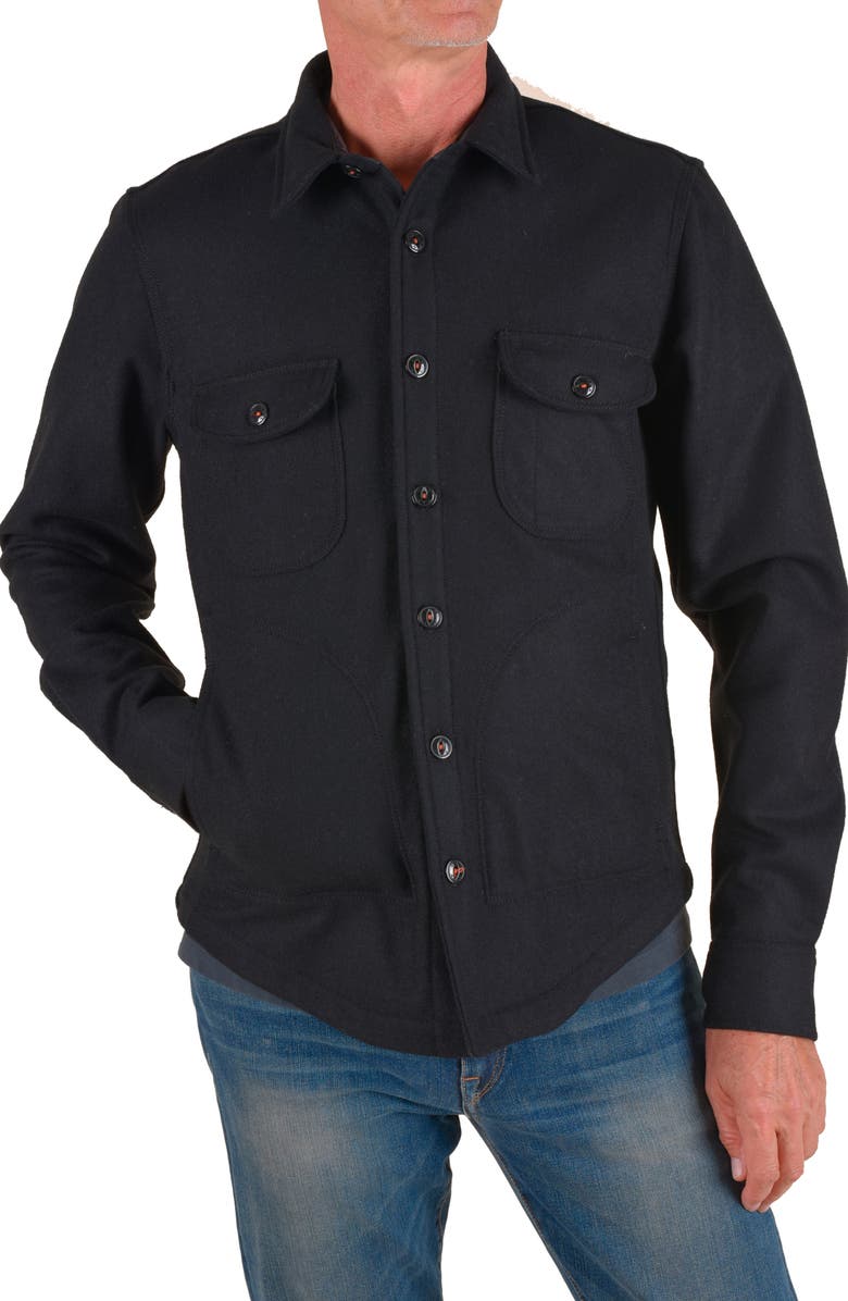 HIROSHI KATO Heavy Melton Wool Jacket, Main, color,