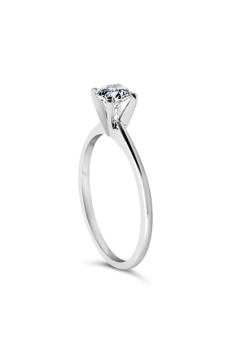 14K White Gold 1/2 Cttw Diamond Solitaire Engagement Ring, Alternate, color, White