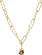 Brook and York Melrose Birthstone Pendant Paper Clip Chain Necklace