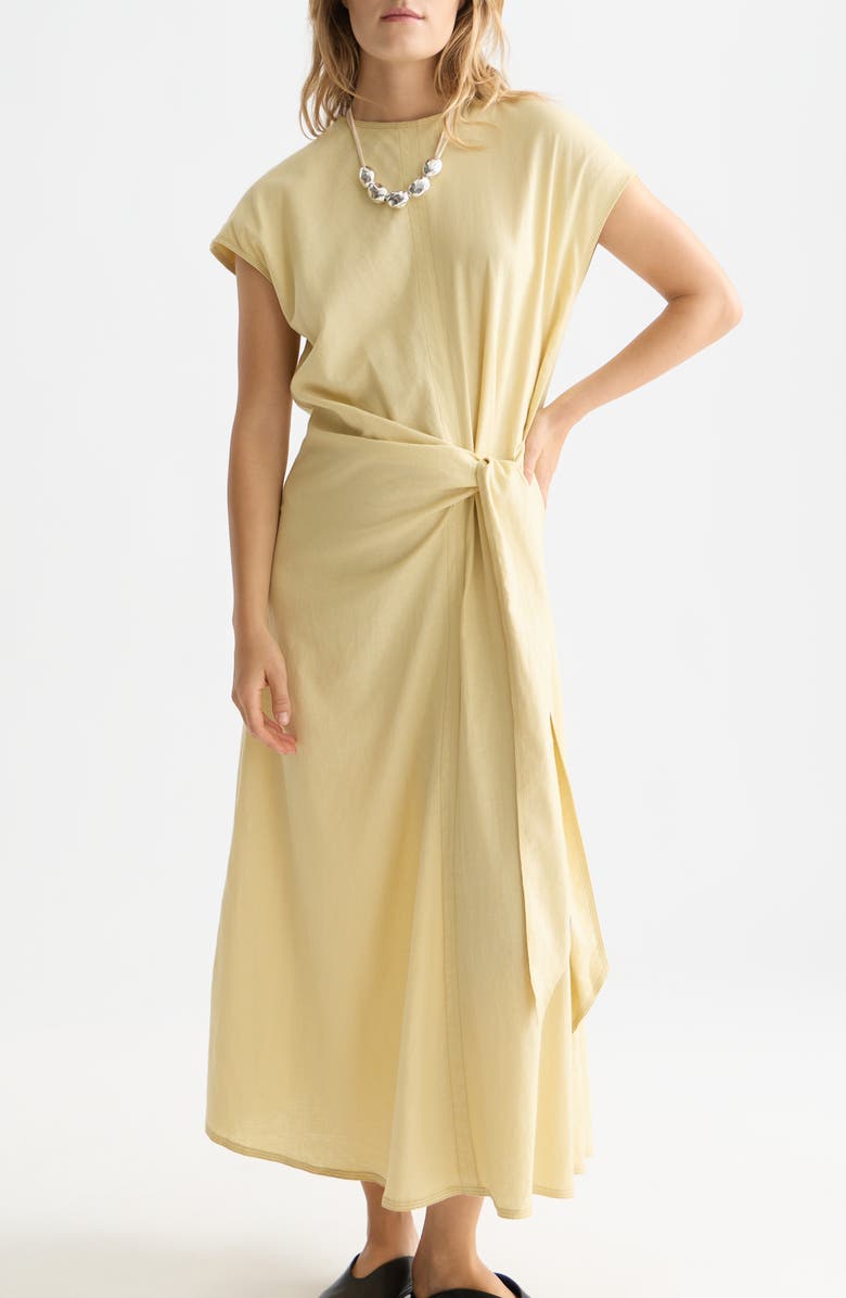 Scotch & Soda Relaxed Linen Blend Maxi Dress, Alternate, color, Parsnip