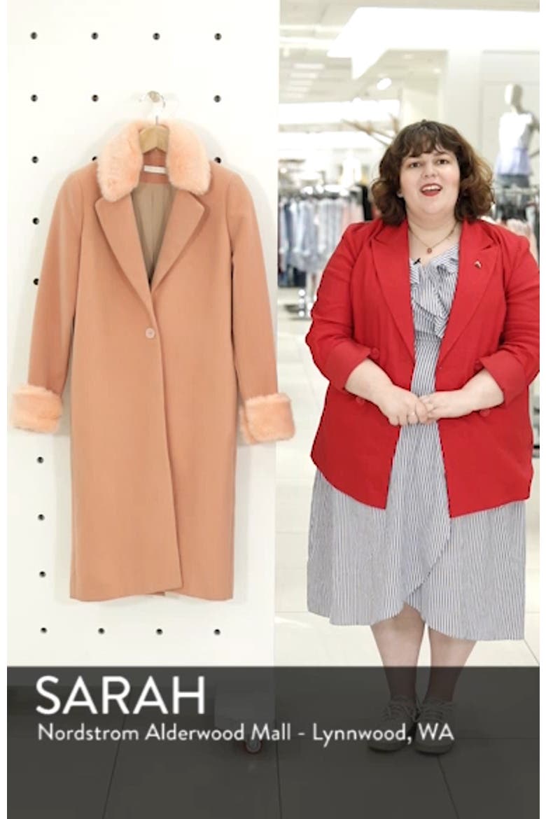 Perry Faux Fur Trim Coat video