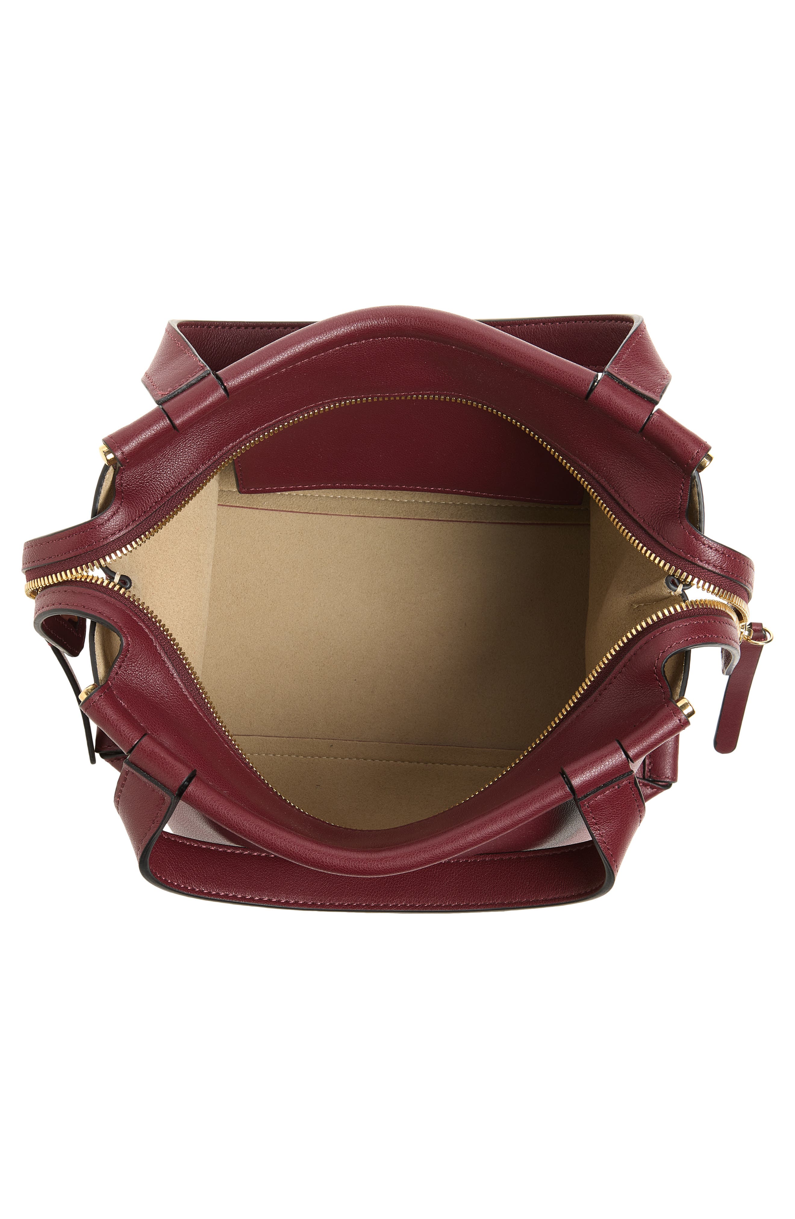 Ida Leather Top Handle Bag, Alternate, color, BORDEAUX
