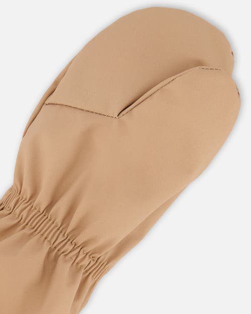 Deux Par Deux Gender Inclusive Lined Mittens In Brown