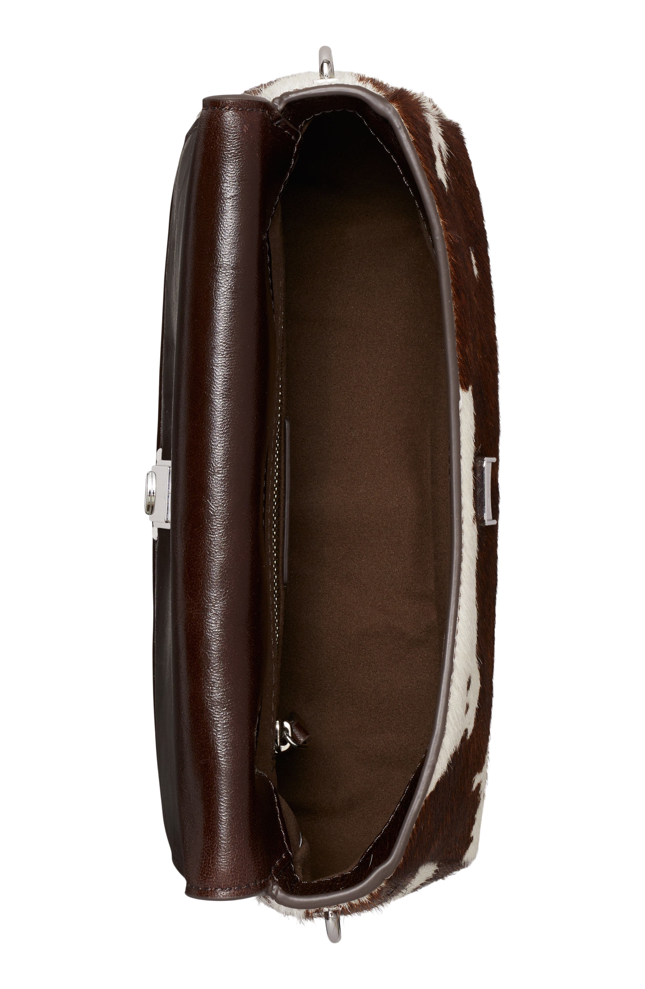 Charlie Small Genuine Calf Hair Shoulder Bag, Alternate, color, MOCHA BROWN / SHEA BUTTER