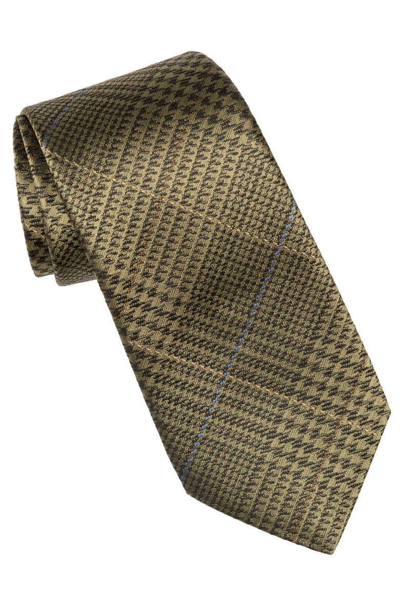 Spoleto - Silk Jacquard Tie for Men, Main, color, Pistacchio Green
