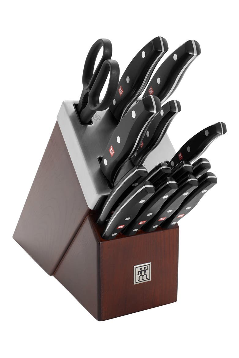 Twin Signature 15-Piece Knife Block Set, Alternate, color, BROWN