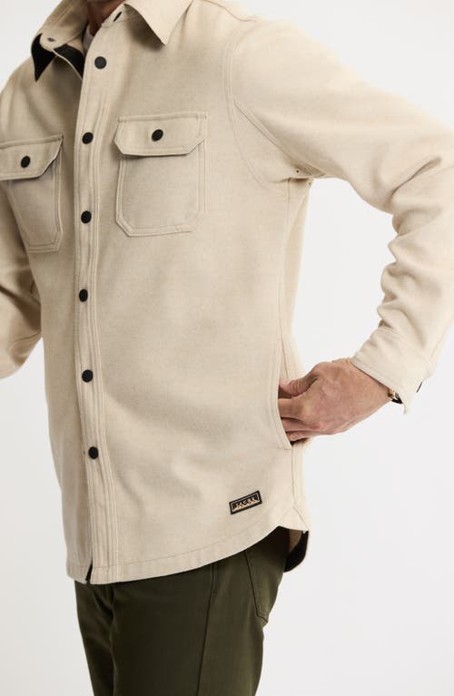 Jachs Brushed Knit Shirt Jacket In Neutral