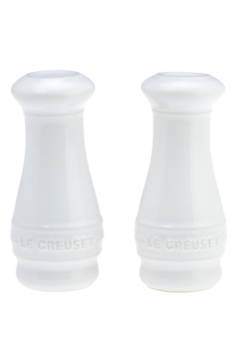 Le Creuset Salt & Pepper Shaker Set, Main, color, White