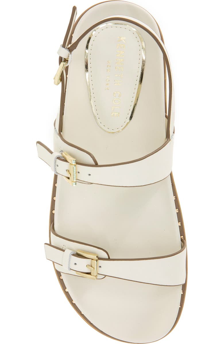 Kenneth Cole Drinity Flat Slingback Sandal, Alternate, color, Cream Leather