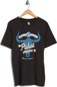 Goodie Two Sleeves Pabst Steer Head Cotton Graphic T-Shirt