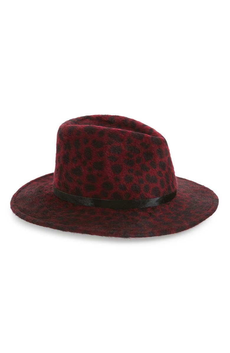 Eugenia Kim Leopard Spot Fur Felt Fedora, Main, color, 