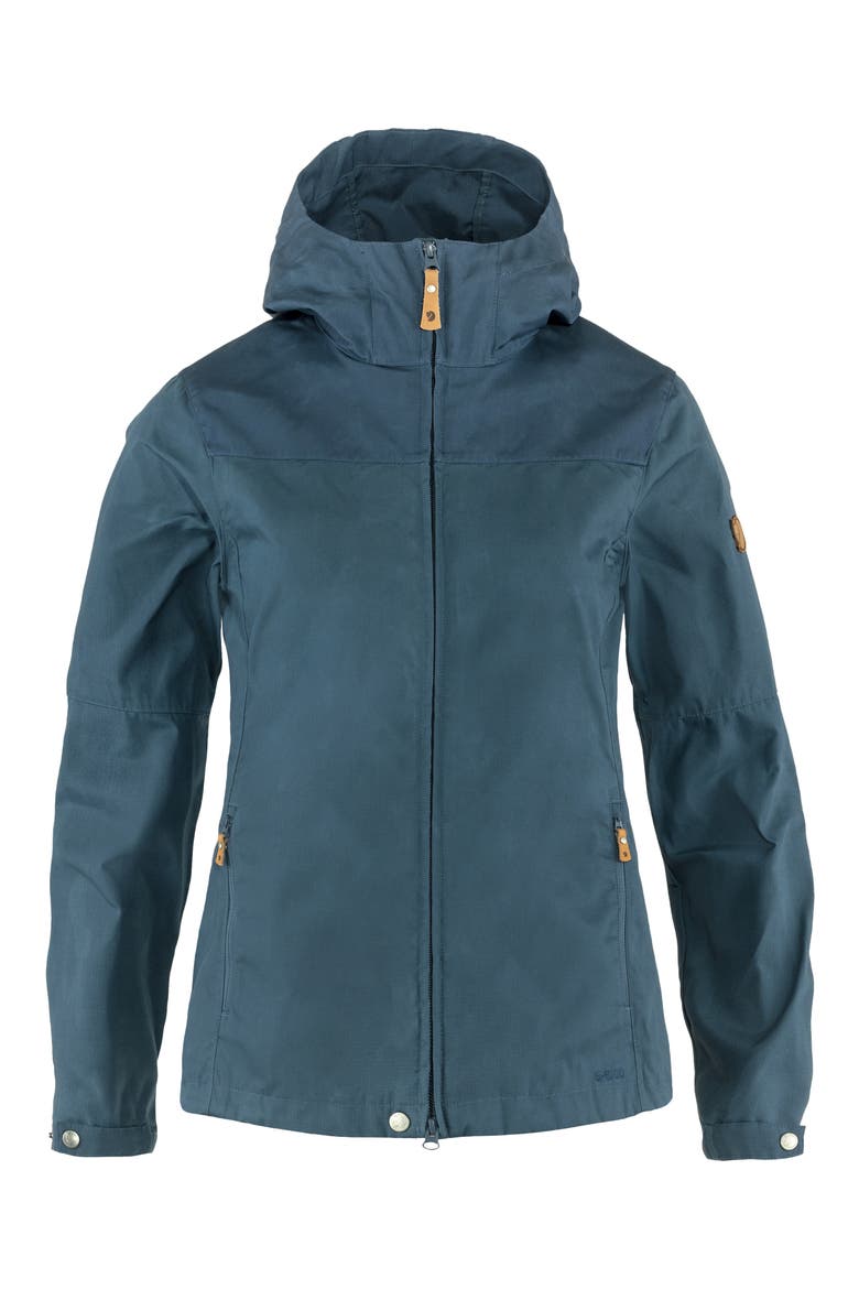 'Stina' Hooded Water Resistant Jacket, Main, color, INDIGO BLUE
