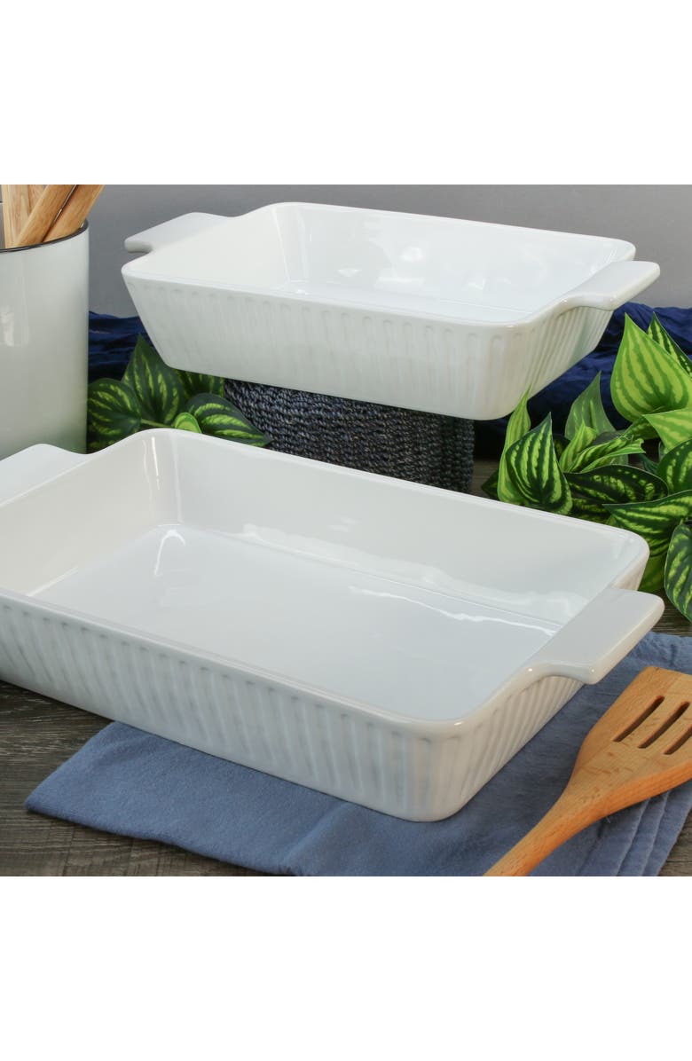 BIA Cordon Bleu 2-Piece While Colonnade Bakers Set, Alternate, color,