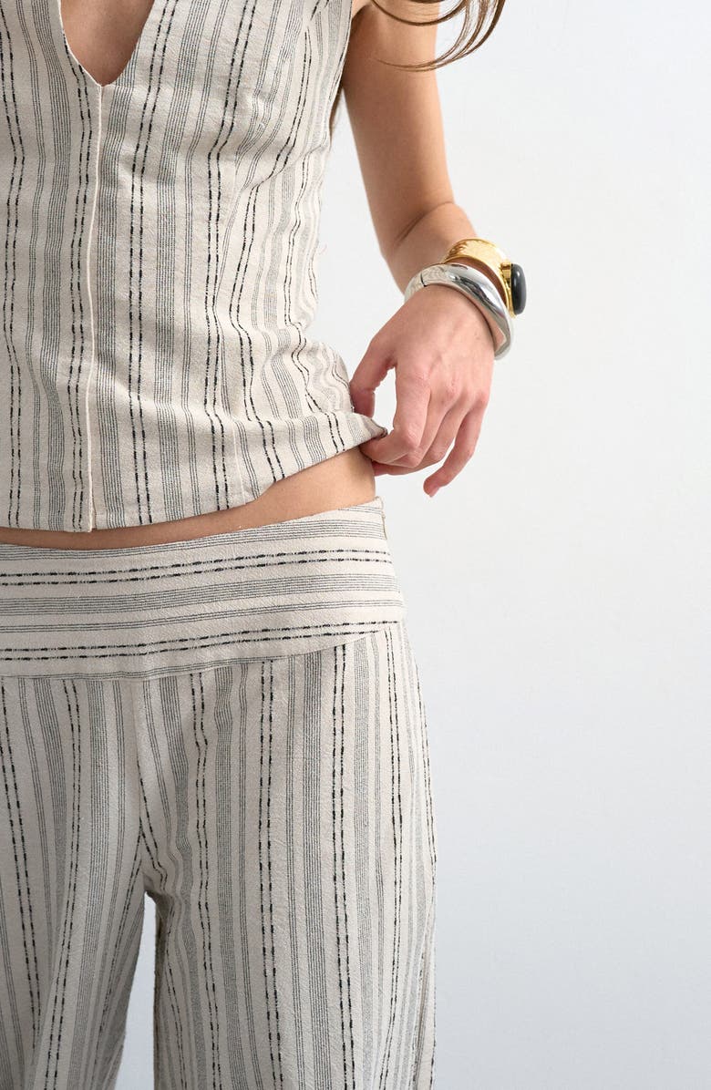 Topshop Stripe Cotton Blend Pants, Alternate, color,