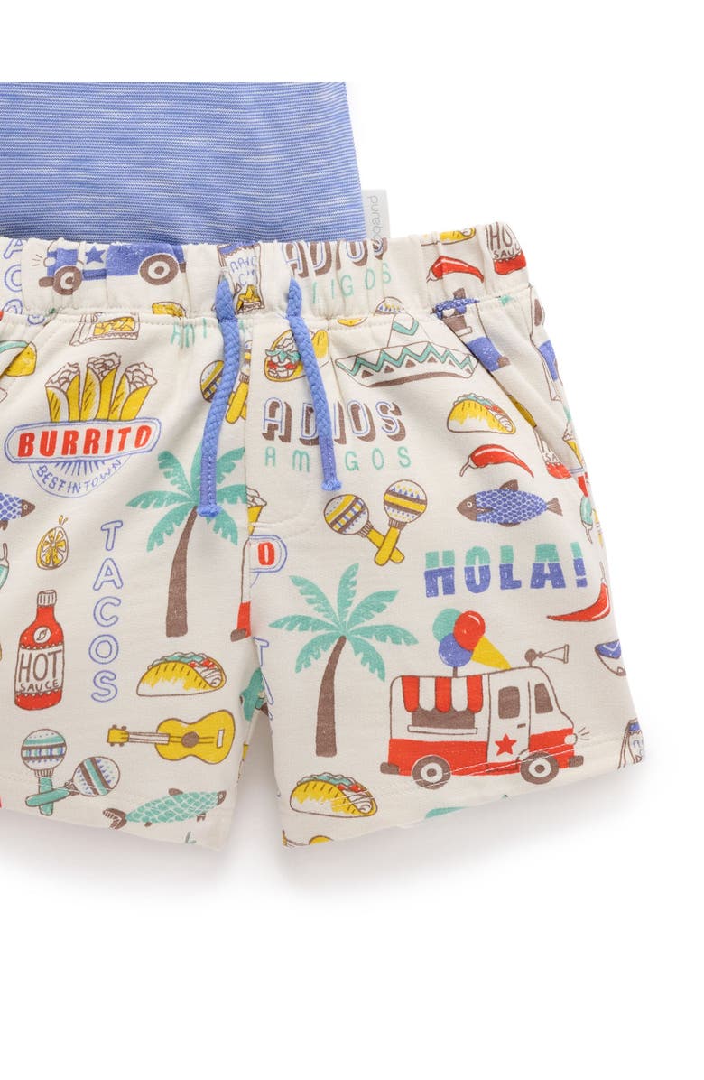 Purebaby Fiesta Resort Henley Top & Short Set, Alternate, color, Fiesta Print