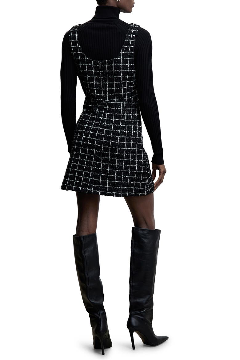 Tweed Minidress, Alternate, color, BLACK