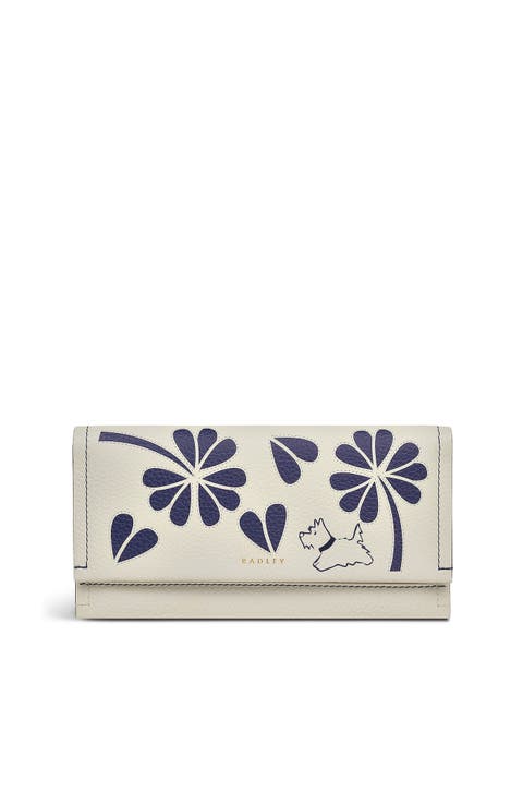Cut Out Floral Large Flapover Wallet