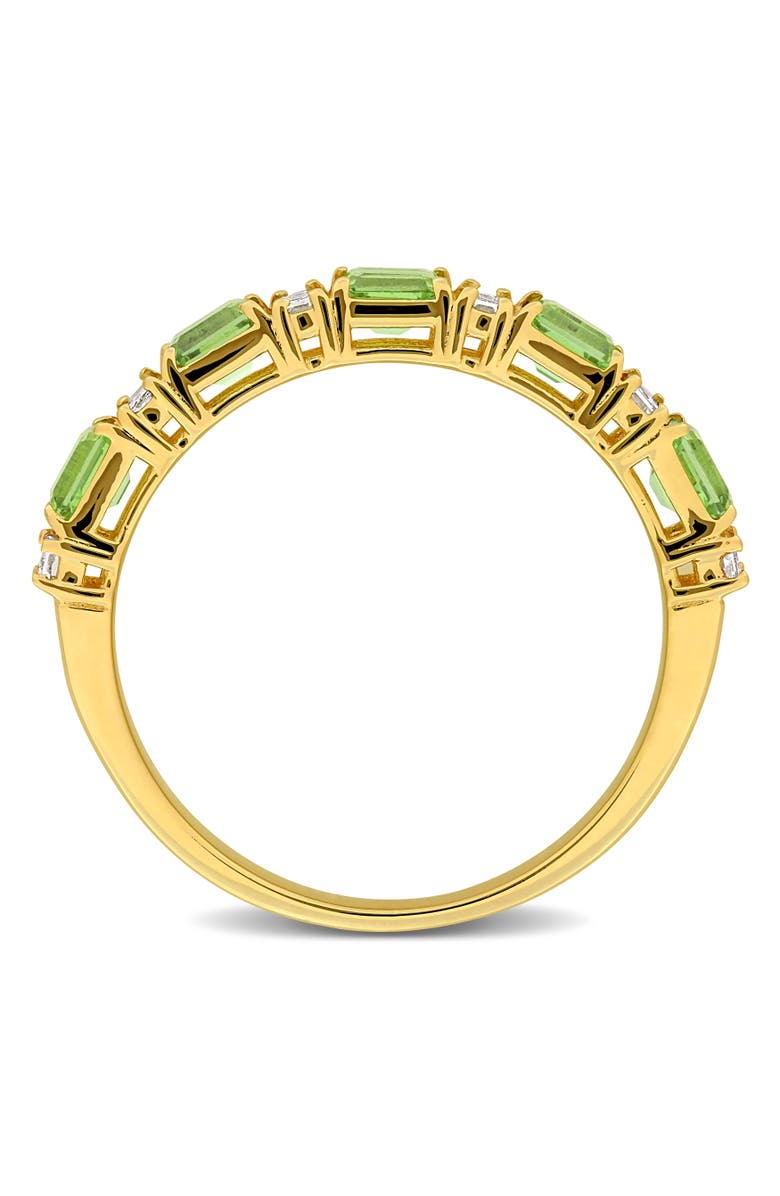Julianna B. Sapphire & Diamond Semi-Eternity Ring 14k, Alternate, color, Green Sapphire/Yellow Gold