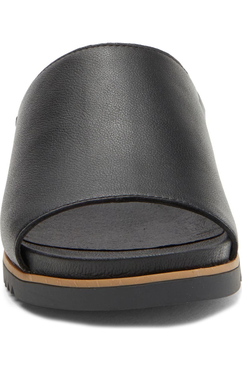 Eileen Fisher Koha Leather Sandal, Alternate, color, Black