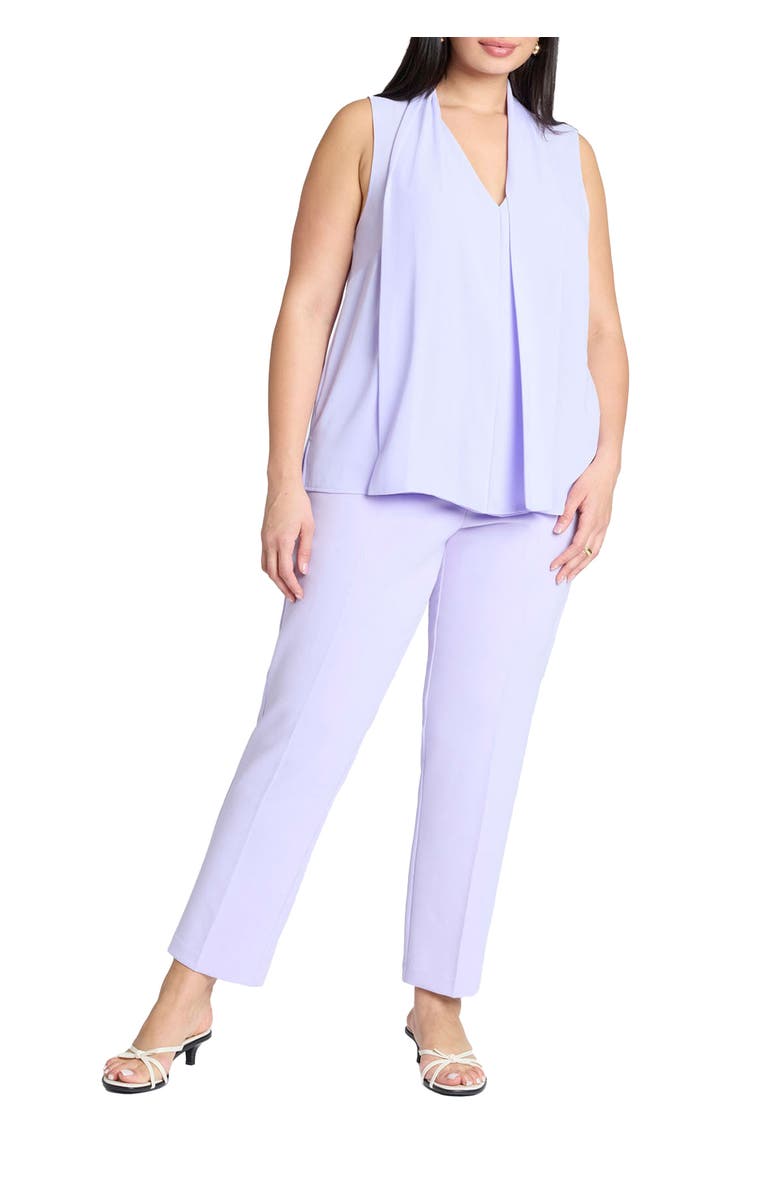 ELOQUII The 365 Semi Stretch Slim Leg Pant, Main, color, Lavender
