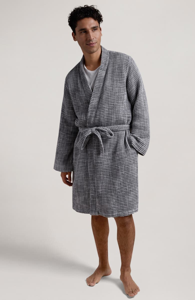 Parachute Gender Inclusive Waffle Knit Cotton Robe, Alternate, color, Grey