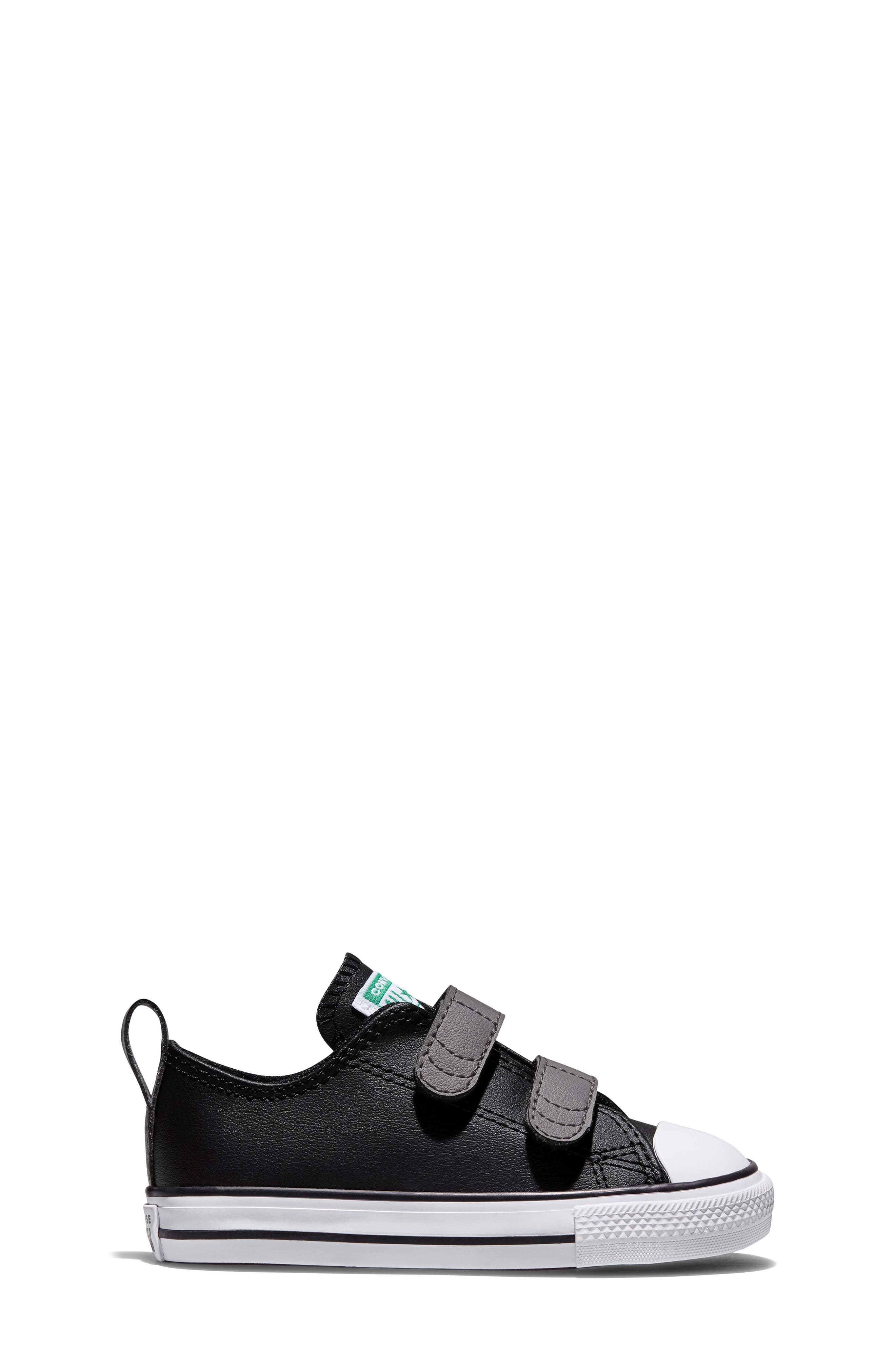 Kids' Chuck Taylor All Star Easy-On Faux Leather Sneaker, Alternate, color, BLACK/ DARKER GREY