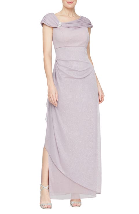 Embellished L-Neck Gown (Petite)