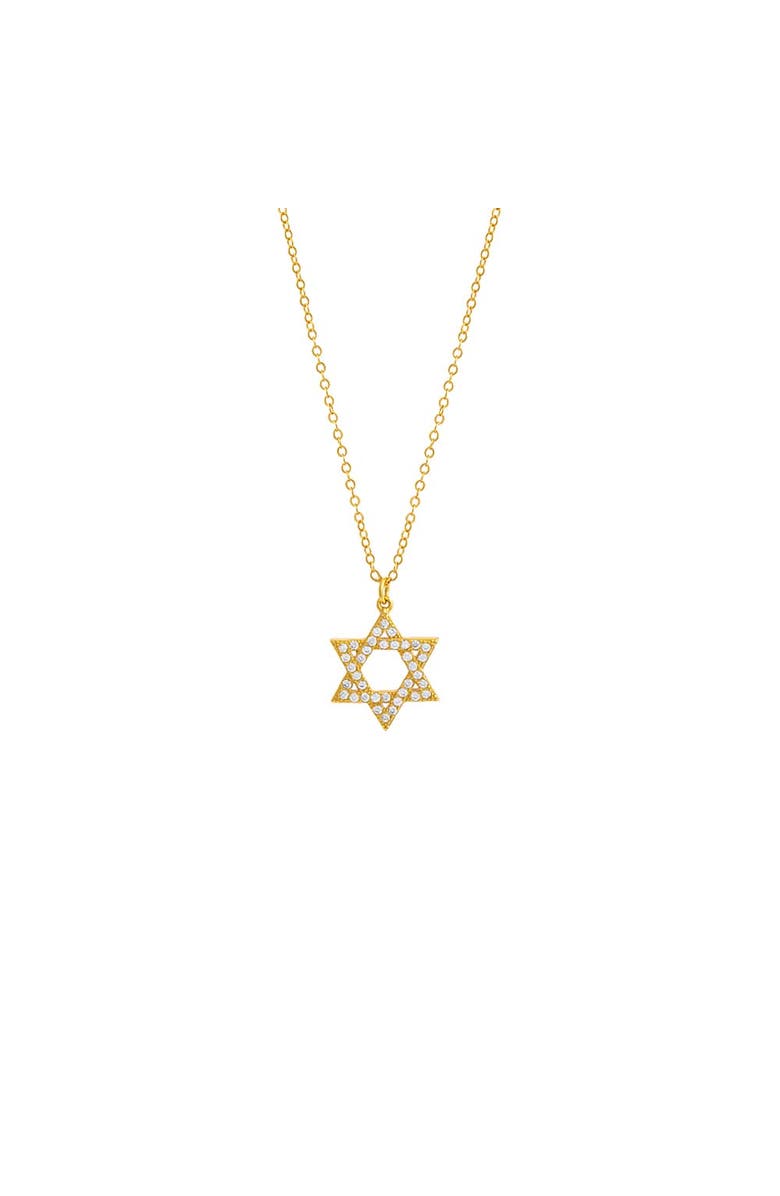 BY ADINA EDEN Pavé Star Of David Pendant Necklace, Main, color, Gold