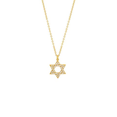 Pavé Star Of David Pendant Necklace