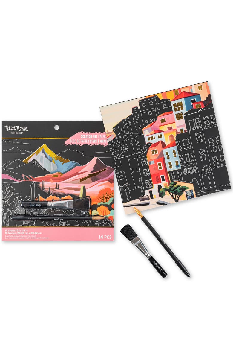 Scratch Art Paper Pad, Landscape Destinations, Alternate, color, Multicolored