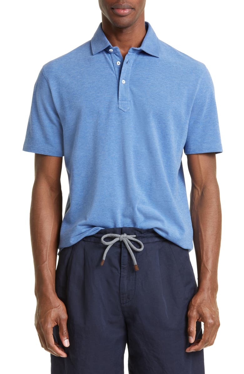 Brunello Cucinelli Short Sleeve Cotton Polo, Main, color,