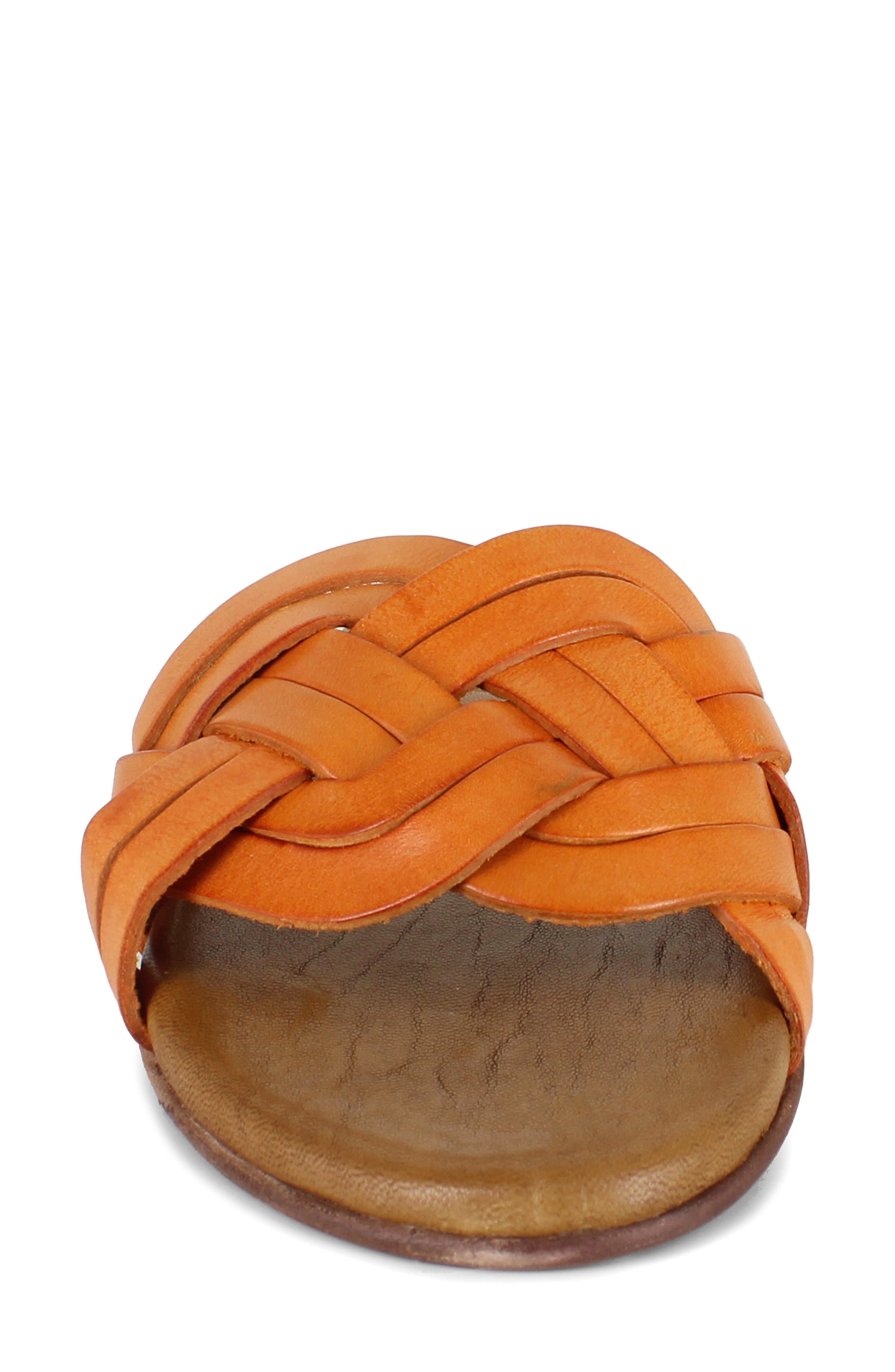Arutzy Slide Sandal, Alternate, color, BURNT ORANGE LEATHER