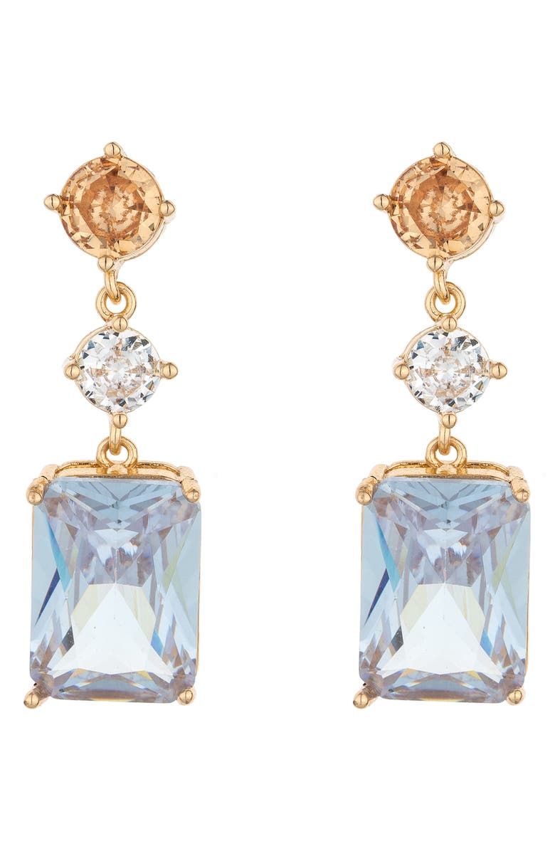 Ettika Cubic Zirconia Drop Earrings, Main, color, 