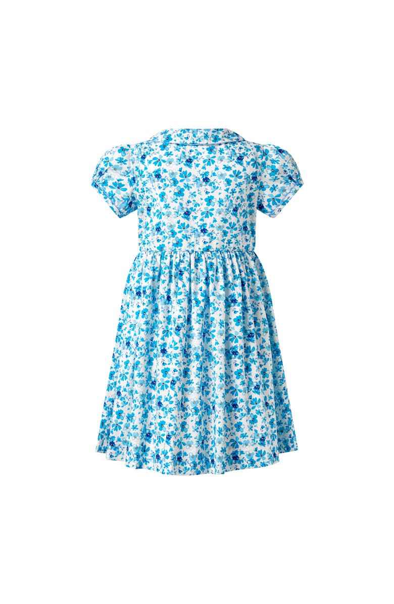 Rachel Riley Floral Button Front Dress, Alternate, color, Blue