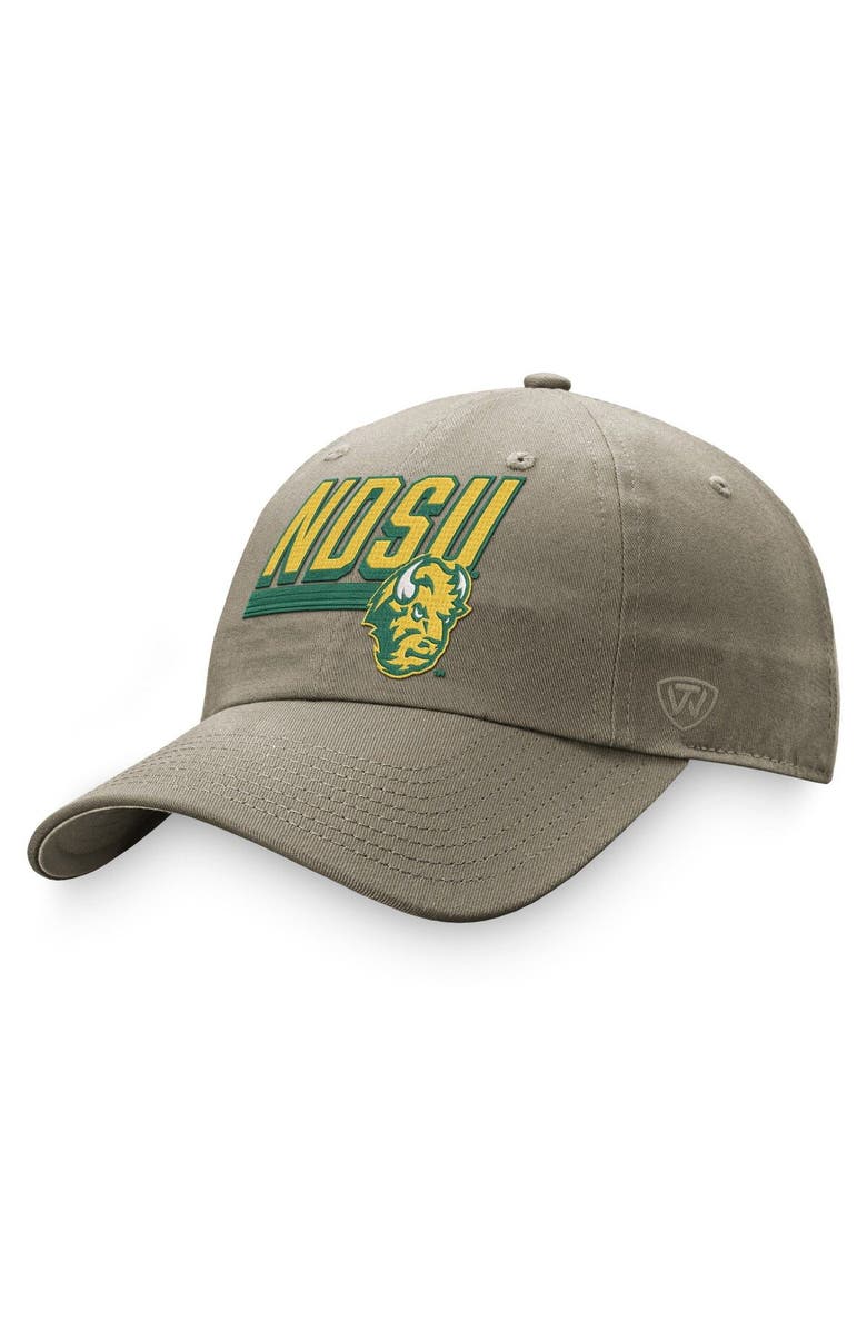 TOP OF THE WORLD Men's Top of the World Khaki NDSU Bison Slice Adjustable Hat, Main, color, Khaki