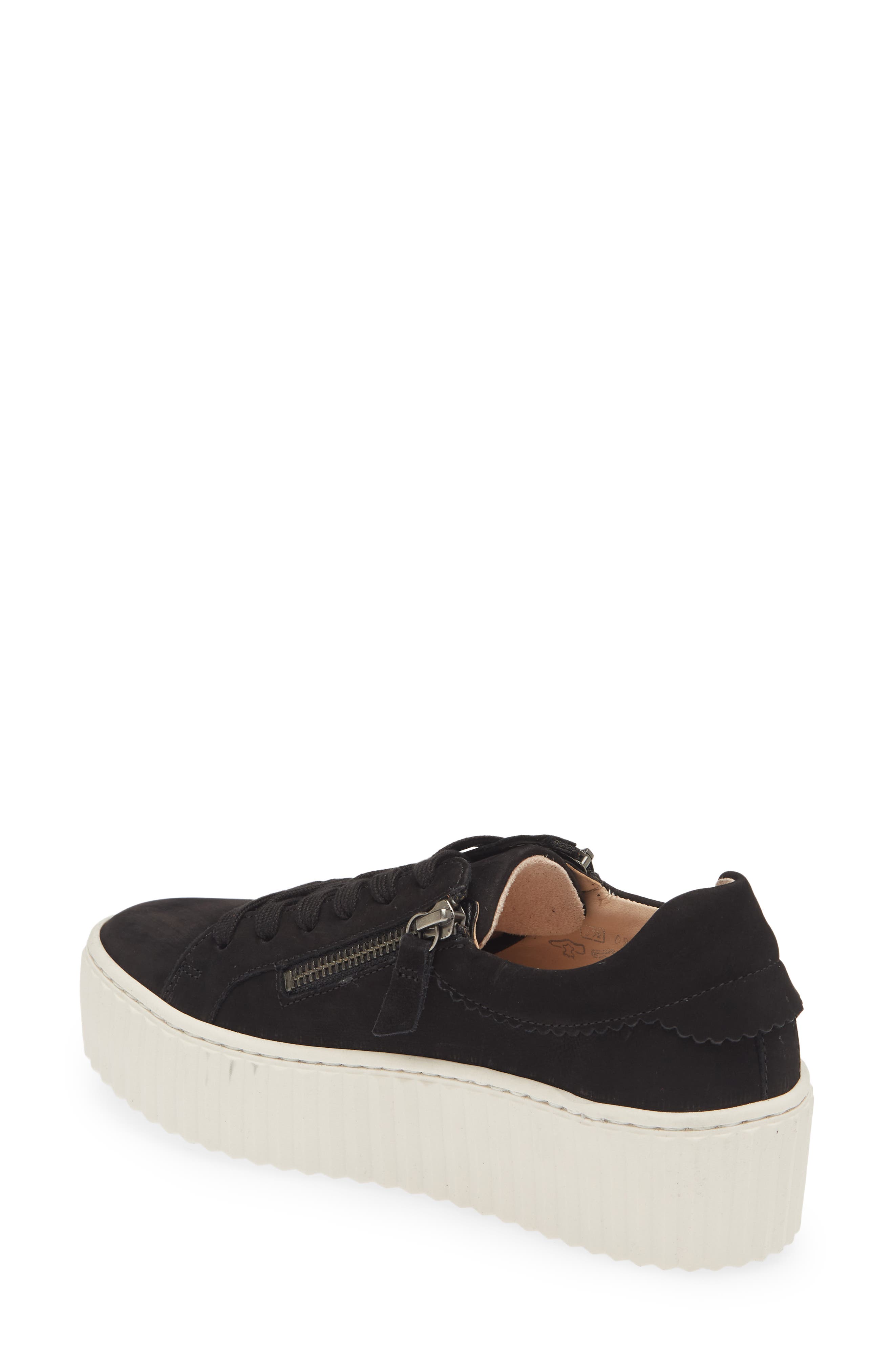 Gabor Platform Sneaker, Alternate, color, Black