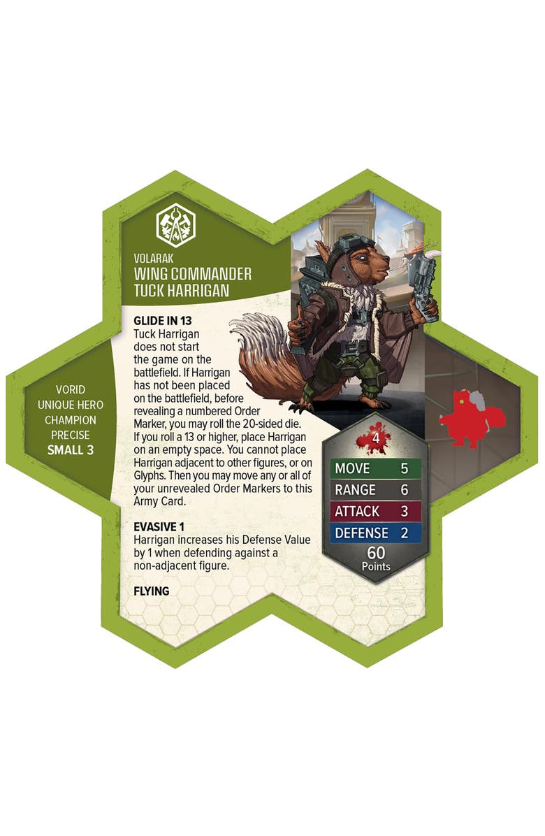 Renegade Games Heroscape Rising Tide Wing Commander Tuck Harrigan & Vorid Glidestrikers Army Expansion, Alternate, color, Multicolored